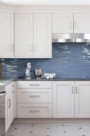 Hooray For The White And Blue Kitchen Blue Backsplash Kitchen Backsplash For White Cabinets Blue Backsplash