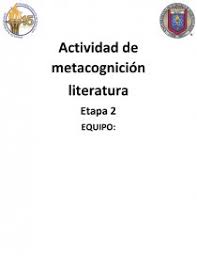 Biologia actividad de aplicacion etapa 2.c. Actividad De Metacognicion Literatura Etapa 2 San Manuel Bueno Martir Resenas Ivonne Garcia