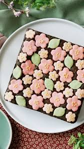 Cherry Blossoms And Roasted Green Tea Brownies Recipe Tastemade Brownie Packaging Brownie Recipes
