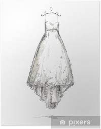 Check spelling or type a new query. Poster Hochzeitskleid Auf Einem Kleiderbugel Von Hand Gezeichnet Pixers Wir Leben Um Zu Verandern