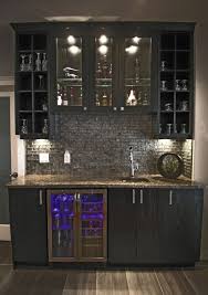 Folia Glass Silver Maple Brick Home Wet Bar Home Bar Designs Basement Bar Designs