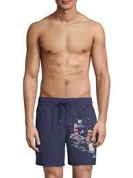 Polo Ralph Lauren Polo Bear Nautical Swim Shorts In Navy Blue For Men Lyst
