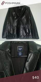 Gap Genuine Black Leather Jacket Leather Jacket Black Leather Jacket Black Leather