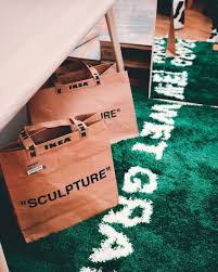 Markerad Carrier Bag Sculpture Sac En Papier Sacs Bleus Normcore