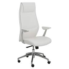 White office furniture from modern office is your office in need of a contemporary makeover? Crosby White High Back Office Chair By Euro Style Eurway
