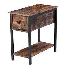 Also consider if accent tables for living room use are going to be purely aesthetic or actually functional. Hoobro Side Table 2 Tier Nightstand With Drawer Narrow End Table For Small Spaces Stable And Sturdy Construction Farmhouse Goals