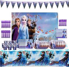 As soon as i heard that, the party wheels started turning! Amazon Com Frozen Party Supplies 120 Psc Frozen Birthday Party Decorations Frozen Party Game Includes Table Cloth Happy Birthday Banner Plates Cups Napkins For 10 Guest Toys Games