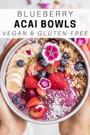 Blueberry Acai Bowls Recipe Acai Bowl Recipes Healthy Smoothie Bowl Recipe Healthy Breakfast Acai Bowls Recipe