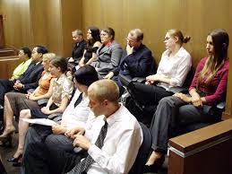 The average trial lasts about two weeks. Jury Duty The Jury Room