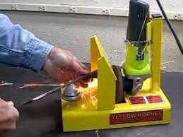 Constructed from plywood, hose clamps, and hardware. 15 Lawn Mower Sharpening Jig Ideas Lawn Mower Mower Blade Sharpening