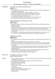 Home Health Nurse Resume Samples Velvet Jobs