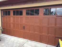 Wayne Dalton Carriage House Providence Style Stained Honduran Mahogany 12 Lite Square Top Glass Garage Doors Garage Door Types Wayne Dalton Garage Doors