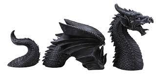 Swimming Castle Moat Dragon Lawn Garden Centerpiece Statue 3 Piece 21 L Total In 2021 Dragon Decor Dragon Sculpture Gothic Dragon