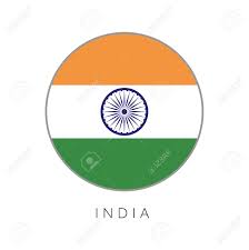 Die indische flagge ist eine vertikale trikolore und zeigt in der mitte das nationale emblem. India Flag Round Circle Vector Icon Royalty Free Cliparts Vectors And Stock Illustration Image 96750410