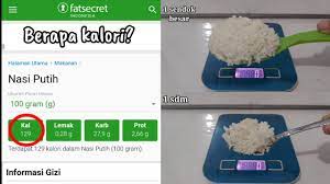 Lalu untuk 200 kalori sisanya, kamu bisa mengurangi mengolah makanan dengan digoreng. Kalori Nasi Putih 1 Sdm 1 Sendok Besar Dan 1 Piring Youtube
