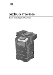 Innovative whether black and white or colour at 28 pages/min, latest technology for high performance: Konica Minolta Bizhub 4750 Manual