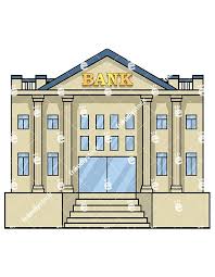 Bank Building Front View Cartoon Vector Clipart Friendlystock Building Front Banks Building Cartoon Building