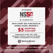 Sheng siong dried goods (packaging). Sheng Siong Singapore Redeem 5 Voucher With 50 Spent Ns50 Promotion 4 13 Aug 2017