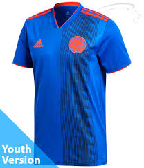 Adidas Colombia Away Jersey Youth Version Blue Red 2018