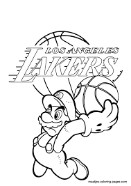 When we think of october holidays, most of us think of halloween. La Lakers And Super Mario Coloring Page Coloring Home