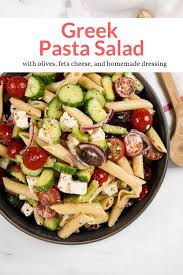 Greek Pasta Salad Slender Kitchen Recipe In 2020 Greek Salad Pasta Greek Pasta Greek Pasta Salad Recipe