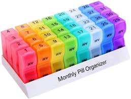 Plasticl pill boxes diy medicine organizer container. Amazon Com Xinhome Monthly Pill Organizer Box 31 Day Am Pm Daily Pill Case 32 Compartments For Each Day Pill Dispenser Container To Hold Vitamins Supplements And Medication Includes Gray Plush Pouch