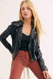 Josey Moto Leather Jacket Boho Leather Jacket Leather Jacket Free People Leather Jacket