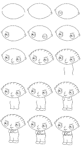 Envío gratis en pedidos desde $599 draw a big oval then add two small ovals on each end. Family Guy How To Draw Stewie Griffin Step By Step
