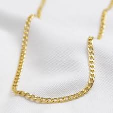We use gold filled, gold vermeil, & sterling silver for our pieces, so they're high quality and safe for sensitive skin. Gold Curb Chain Necklace Simple Jewellery Lisa Angel