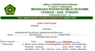 Surat keputusan no:29182/skpt/hrd/177 tentang pengangkatan karyawan. Sk Pengangkatan Kepala Madrasah Tahun 2020 2021 Techarticles Me