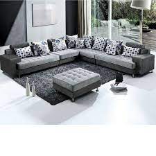 Noi abbiamo optato per la coppia del momento, il giallo e il grigio. Divano Modello Desire 325x250 Cm Moderno Angolare Con Pouf E Cuscini Color Grigio