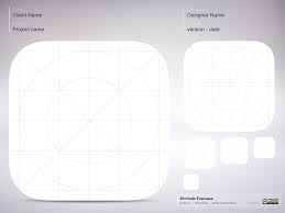 The template includes several icons, frames. Free Ios Icon Template Psd Titanui