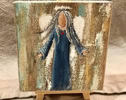 6x6 Personalized Angel Painting Wedding Mother Custom Angel Decor Gift Angel Angel Art Personalized Gift Custom Gift Best Friend Angel Painting Painting Angel Art