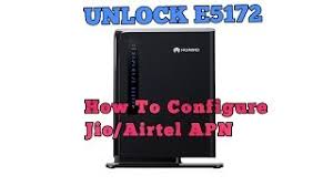 Remote unlock by software is the fastest and most cost effective way to unlock huawei e5172 lte cpe 4g router. How To Configure Jio Airtel Apn In Unlock E5172 Router Youtube