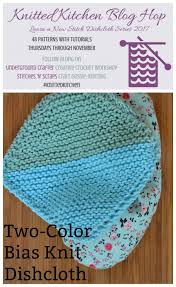 I'll explain how to knit on the bias to create beautiful diagonal stripes like you see here. Two Tone Bias Knit Washcloth Knitting