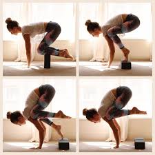 Stephynow Tuesday Yoga Tidbits Crow Pose Prep Yourself To Take Flight Start By Propping Yourself On Blocks Like Easy Yoga Workouts Yoga Poses Crow Pose