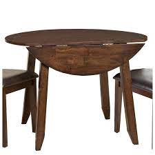 Raisin 42 Inch Drop Leaf Round Dining Table Kona Drop Leaf Dining Table Dining Table Dining Table In Kitchen