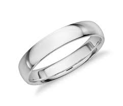 Looking for unique wedding ring options? Mid Weight Comfort Fit Wedding Band In 14k White Gold 4mm Blue Nile