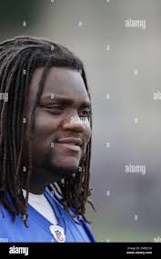 Buffalo Bills' Michael Jasper during an NFL football training camp in  Pittsford, N.Y., Sunday, July 31, 2011. (AP Photo/David Duprey Stock Photo 