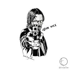5 years later, his wife dies and to make sure he's not alone she arranges for a dog to be brought to him after her death. By Im3e7en John Wick The Man With A Pencil John Wick Tattoo Sketches Cool Art Drawings