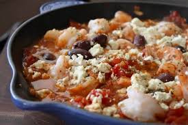 baked shrimp with tomatoes and feta