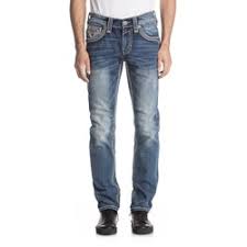 Rock Revival Mens Ismael A203 Alternative Straight Jeans