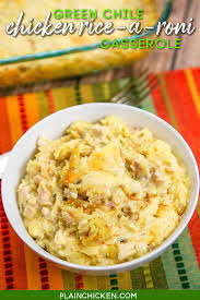 Green Chile Chicken Rice A Roni Casserole Comfort Food At Its Best Chicken Rice A Roni Sour Cream Cream Of C Plain Chicken Recipe Chicken Rice Rice A Roni