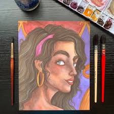 Klokkenluider van de Notre Dame Esmeralda silhouet God Help the Outcasts  bladmuziek Art Print