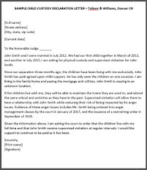 Writing a good witness statement. How To Write A Declaration Letter For Child Custody