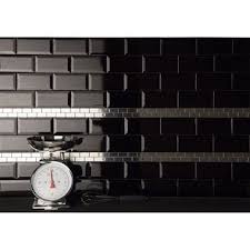 Carrelage Mural En Faience Metro Noir 7 5x15cm Leroy Merlin Carrelage Metro Cuisine Carrelage Metro Et Carrelage Mural Cuisine