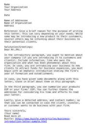 Whereas many cover letters arrive at their main marketable achievements. Letter Of Introduction Templates Poster Template