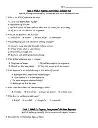 I did not make unit 6 week 5. Reading Wonders Fourth Grade Unit One Test Worksheets Teaching Resources Tpt