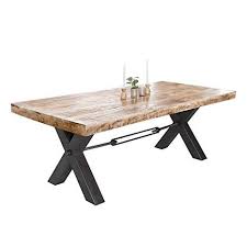Massiver Esstisch Iron Craft Eisen Massivholz Komposition 200cm Industrial Design Holztisch Kuchentisch Holztisch Kuche Tisch Industrielle Esstische