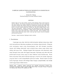 ¨dengan ini masyarakat dan kerajaan haruslah mengambil berat tentang alam seekitar supaya wawasan 2020. Pdf Dampak Sampah Terhadap Kesehatan Lingkungan Dan Manusia Vania Puji Lestari Academia Edu
